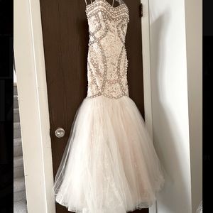 One-of-a-kind beaded white gown